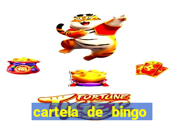 cartela de bingo da sorte