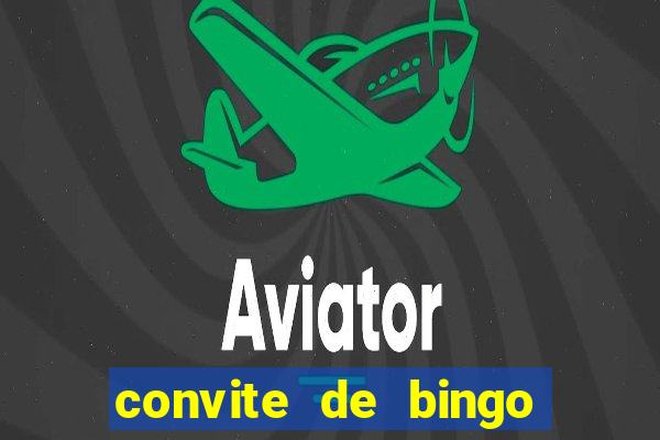 convite de bingo para editar