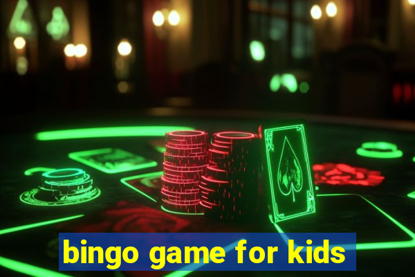 bingo game for kids