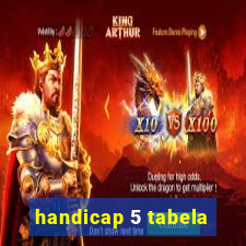 handicap 5 tabela