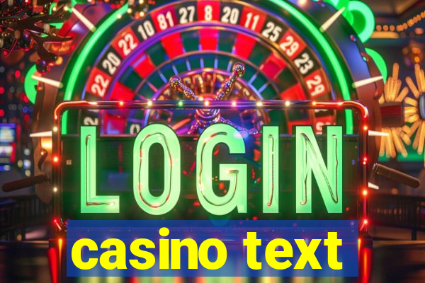 casino text