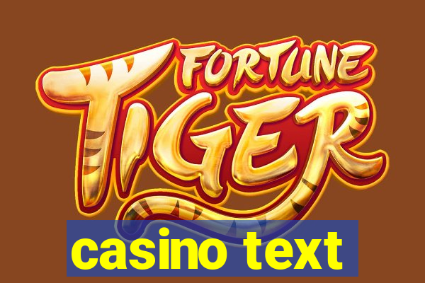 casino text