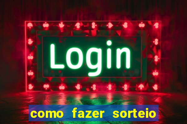 como fazer sorteio de cores online