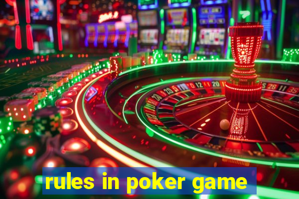 rules in poker game