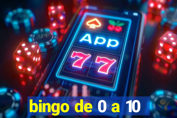 bingo de 0 a 10