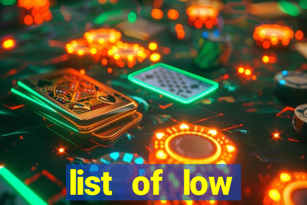 list of low variance slot machines