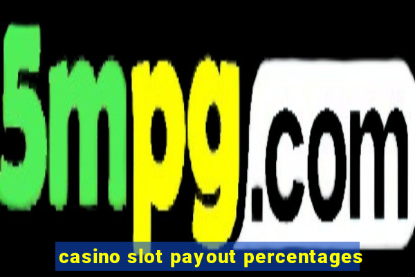 casino slot payout percentages