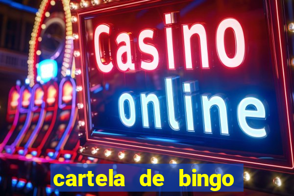 cartela de bingo de letras