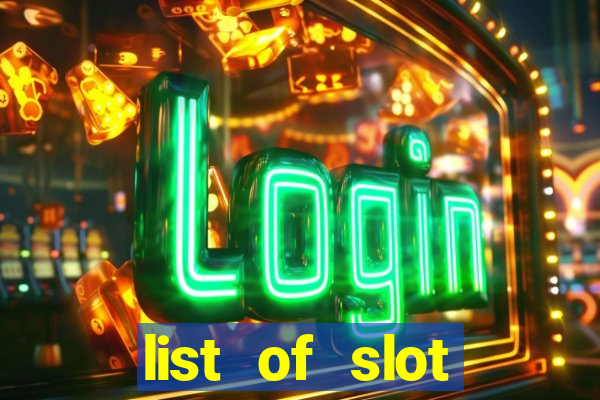 list of slot machines at jake's 58