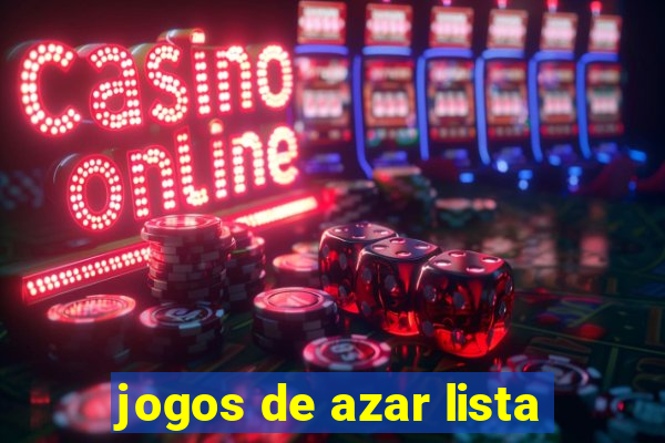 jogos de azar lista