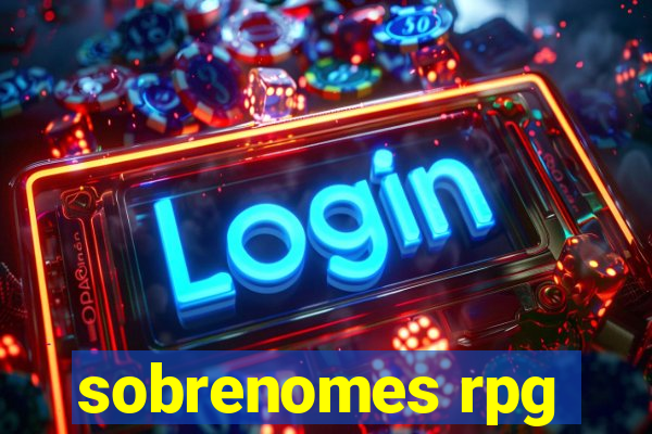 sobrenomes rpg